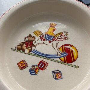 VTG 80s Tiffany & Co TIFFANY TOYS Child’s Bowl Bear Rocking Horse Puppy/England